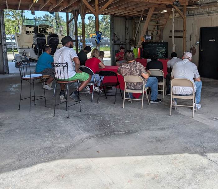 Prospective students sitting in on a free information session about becoming a CDL driver